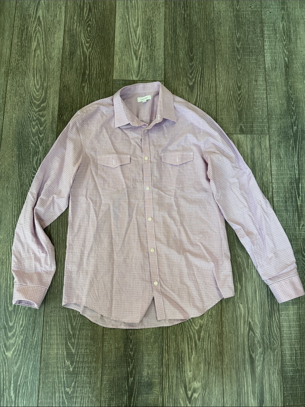 Men's Long-Sleeve Button-Up Shirt - Light Purple